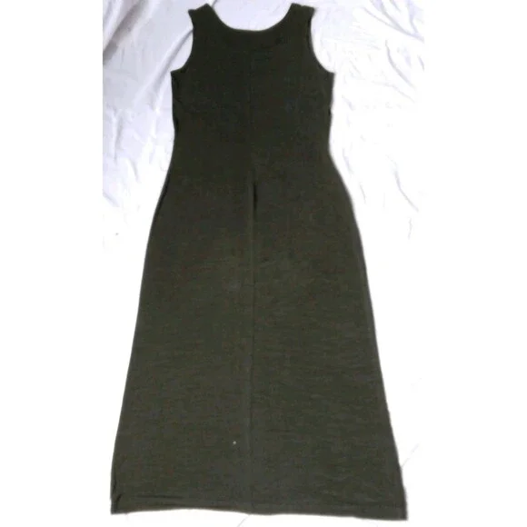 Vintage Coldwater Creek Acetate Blend Stretch Maxi Dress Green Womens Medium - Picture 11 of 13